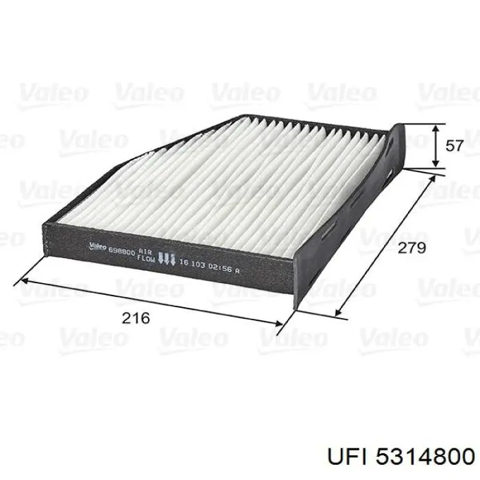 Filtro de habitáculo 5314800 UFI