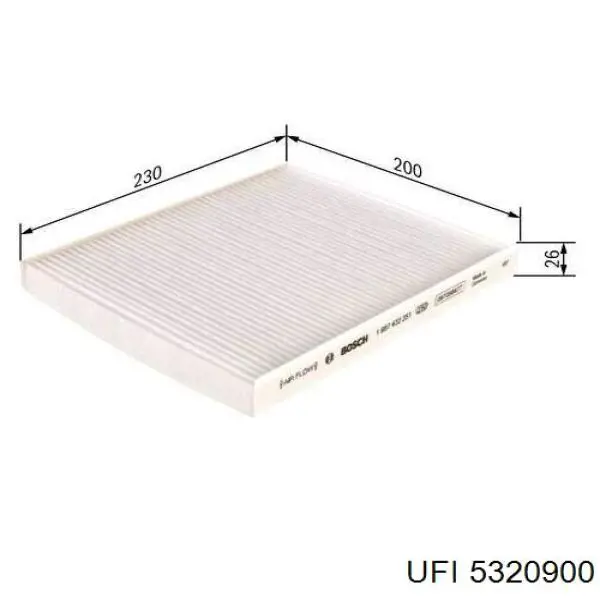 Filtro de habitáculo 5320900 UFI