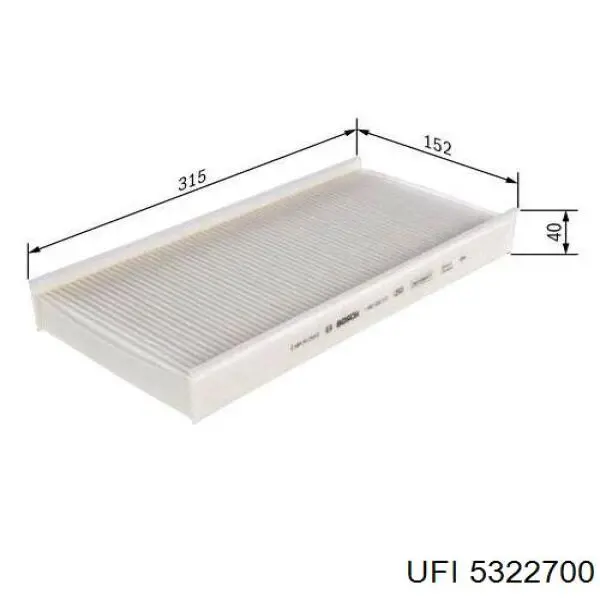 Comprar 5322700 UFI Filtro de aire del habitáculo