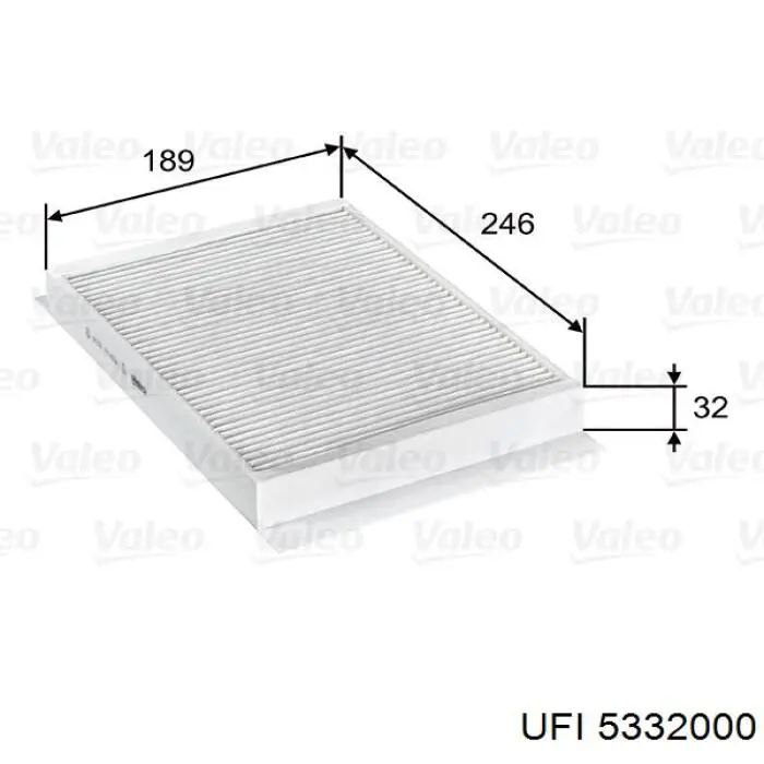 Filtro de cabina UFI 5332000 precio, desde 9,74 EUR