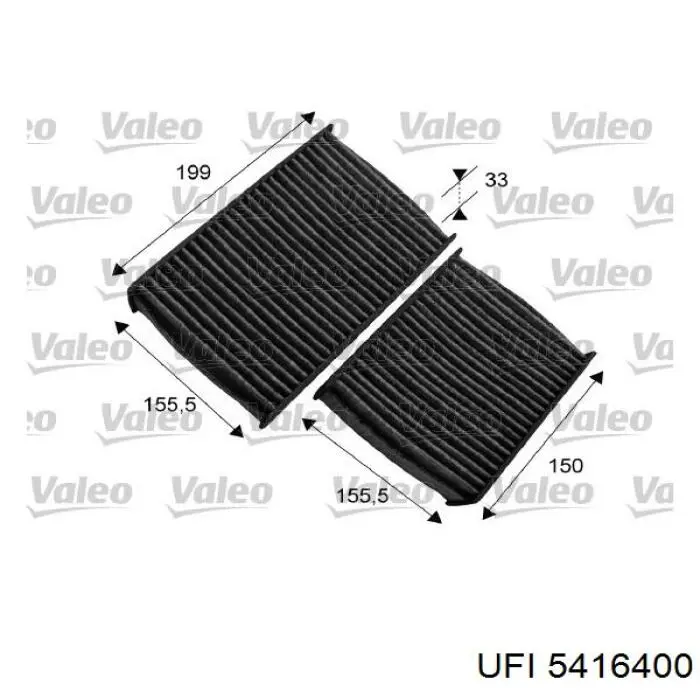 Filtro de cabina UFI 5416400 precio, desde 13,48 EUR