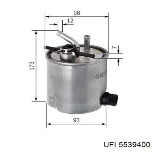 55.394.00 UFI filtro combustible