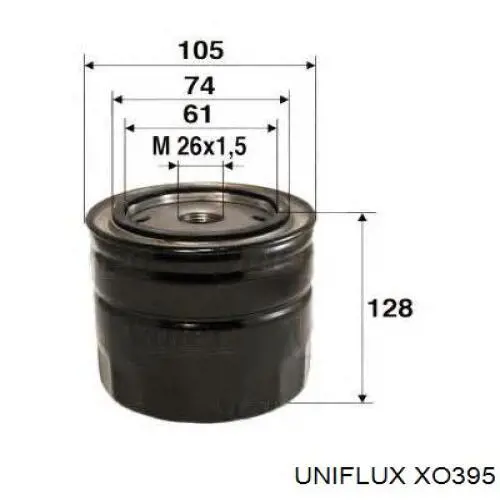 XO395 Uniflux filtro de aceite