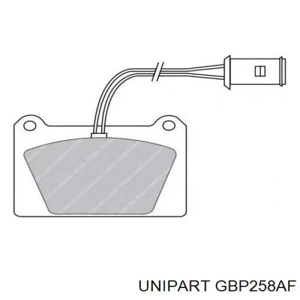 GBP258AF Unipart pastillas de freno delanteras