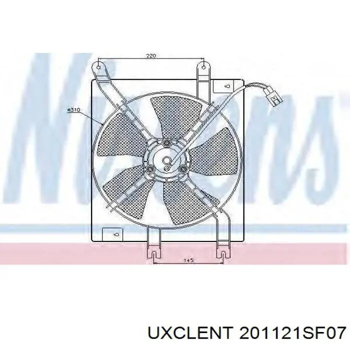 201121SF07 Uxclent difusor de radiador, aire acondicionado, completo con motor y rodete