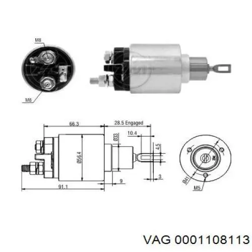 Burro de arranque  VAG 0001108113 precio, desde 55,58 EUR