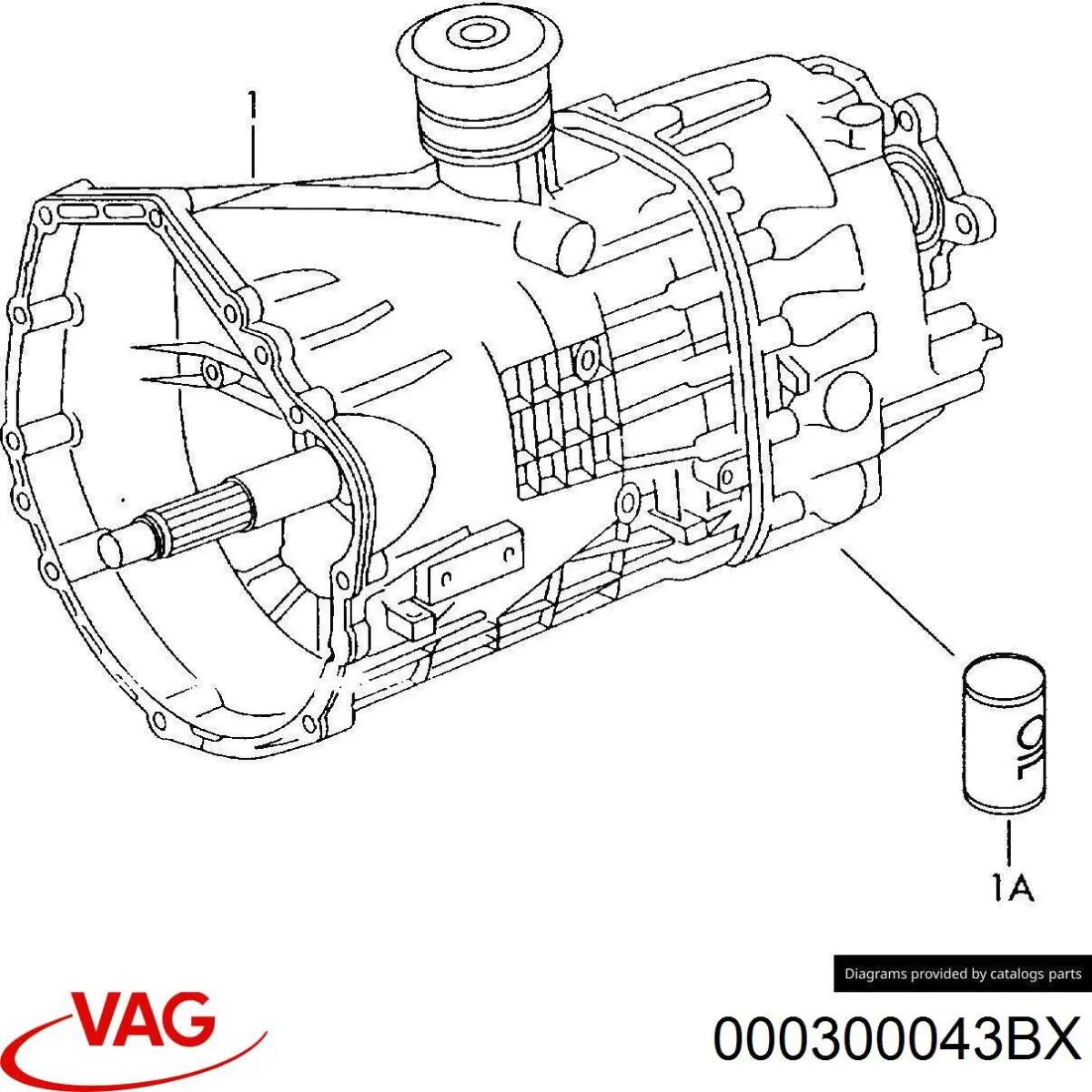 000300043BX VAG caja de cambios mecánica, completa