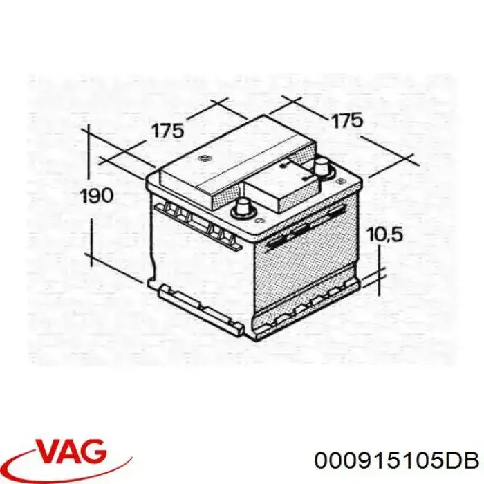 Batería de arranque VAG 000915105DB