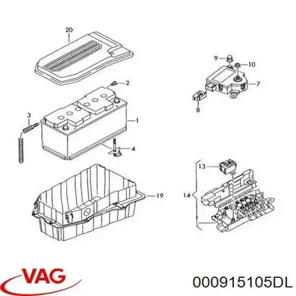 Batería 000915105DL VAG