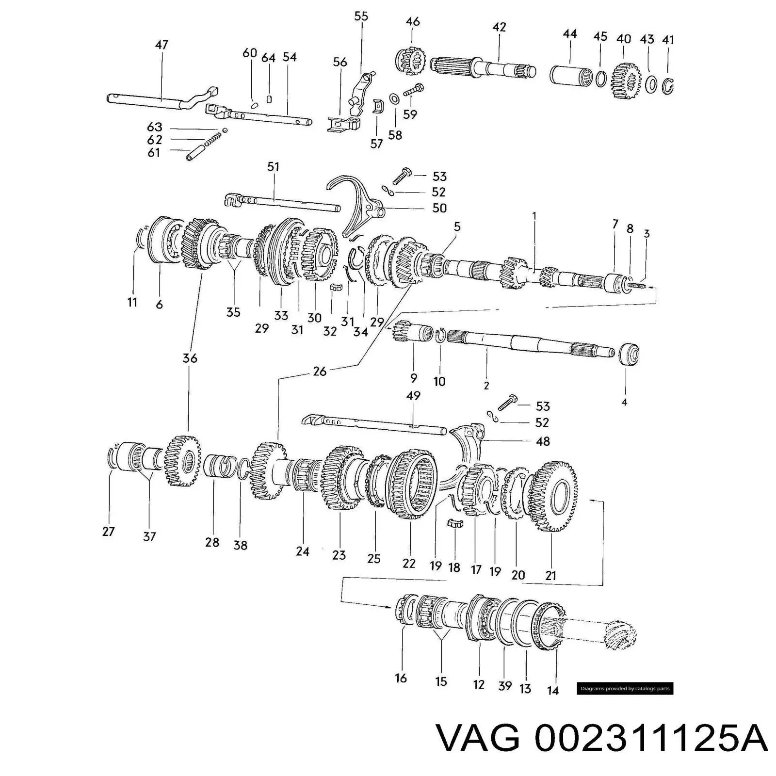 Cojinete, soporte intermedio del árbol de transmisión VAG 002311125A precio, desde 14,52 EUR
