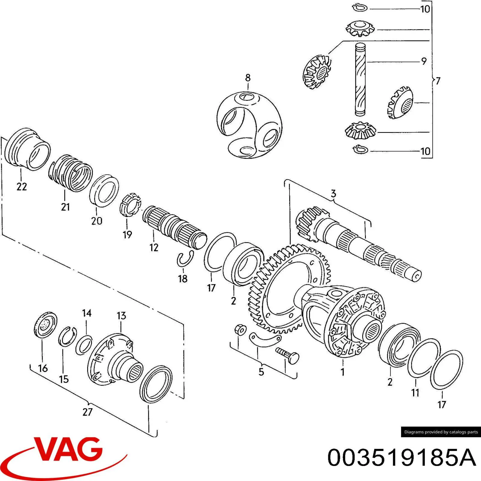 003519185BFAG VAG cojinete de rueda delantero