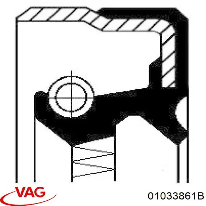 01033861B VAG anillo retén de semieje, eje delantero, derecho