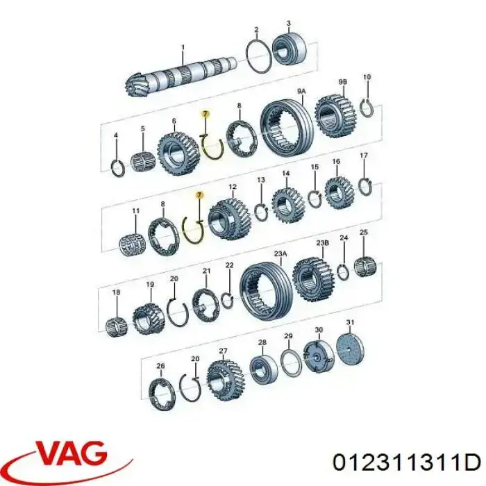  VAG 012311311D precio, desde 4,24 EUR