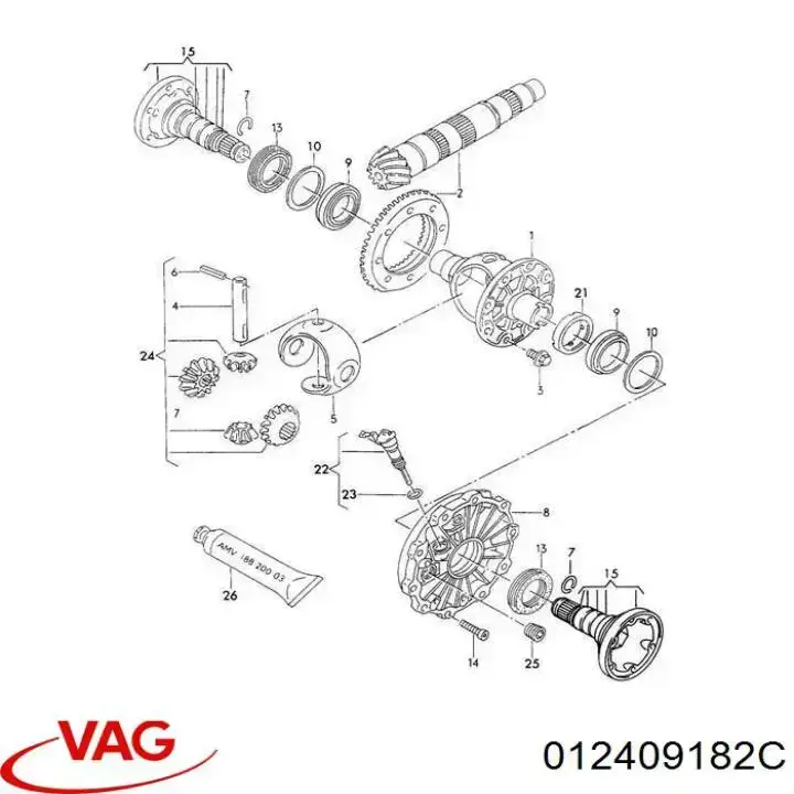 Comprar 012409182C VAG Piñón impulsor del velocímetro