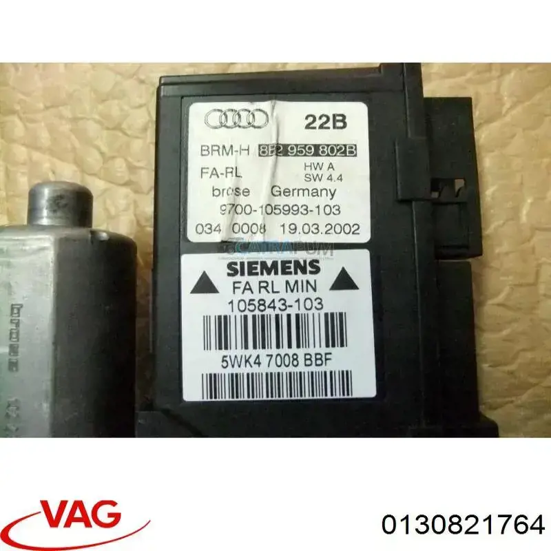 0130821764 VAG Mecanismo levanta, puerta delantera derecha