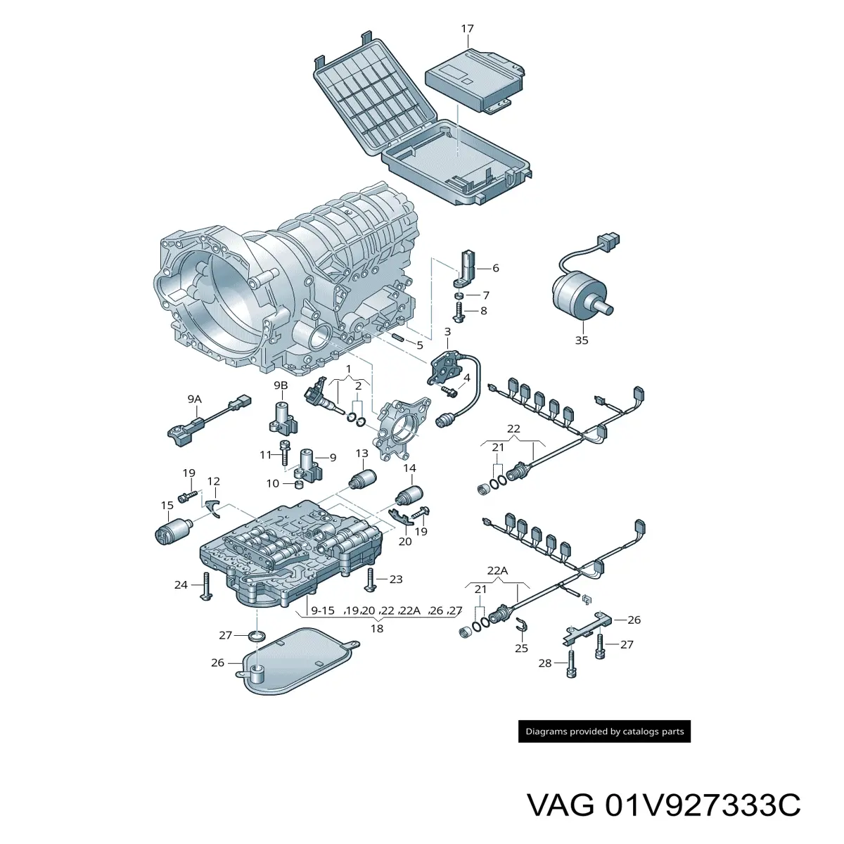 Regulador de presión de aceite de transmisión automática para Volkswagen Passat (B5, 3B6)