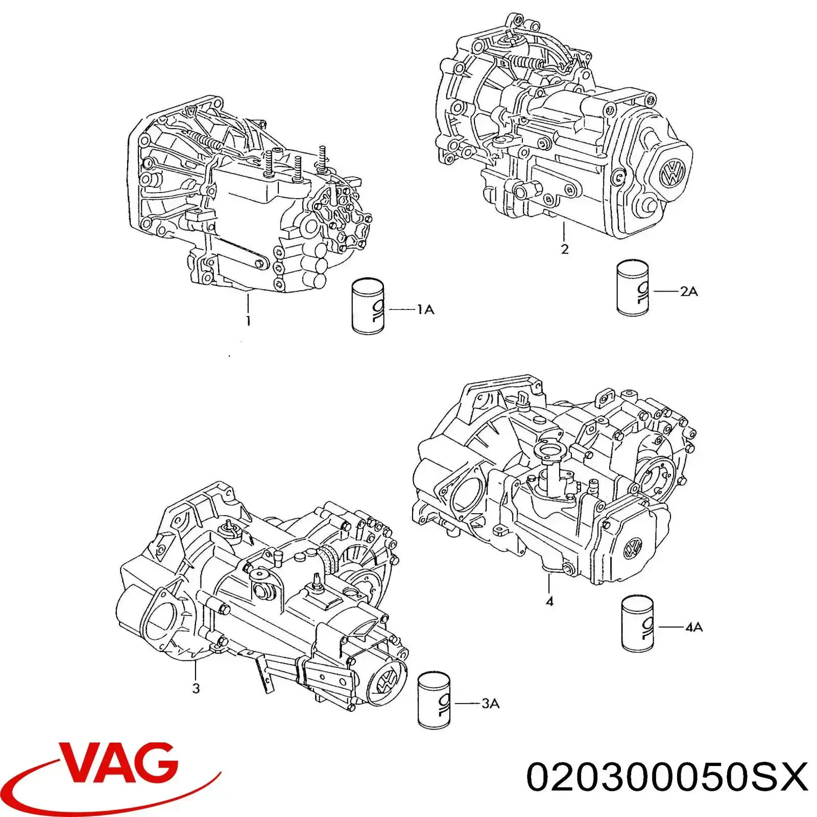 Caja de cambios mecánica VAG 020300050SX precio, desde  EUR