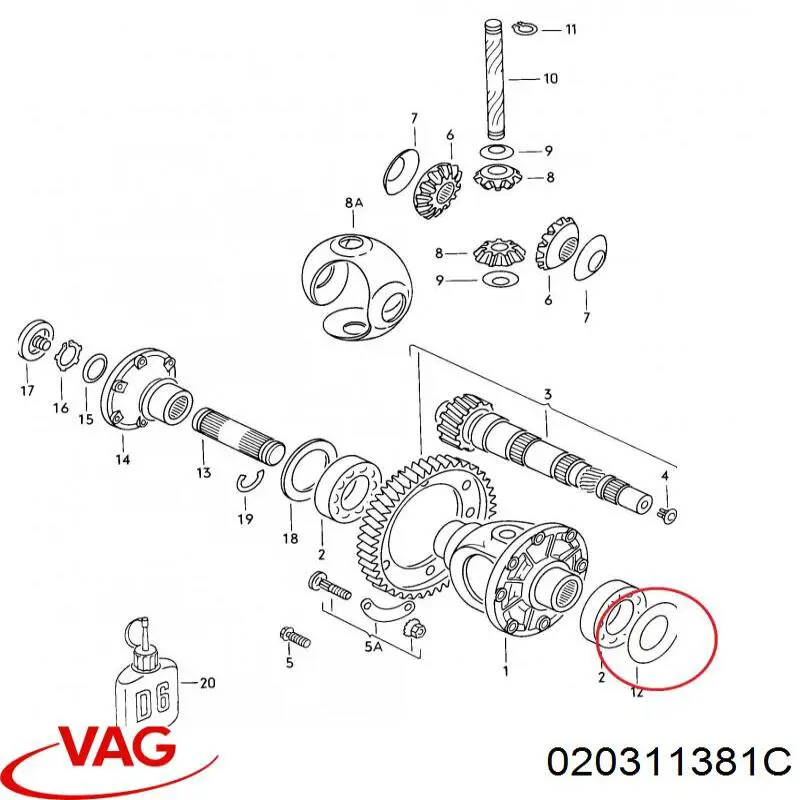  VAG 020311381C precio, desde  