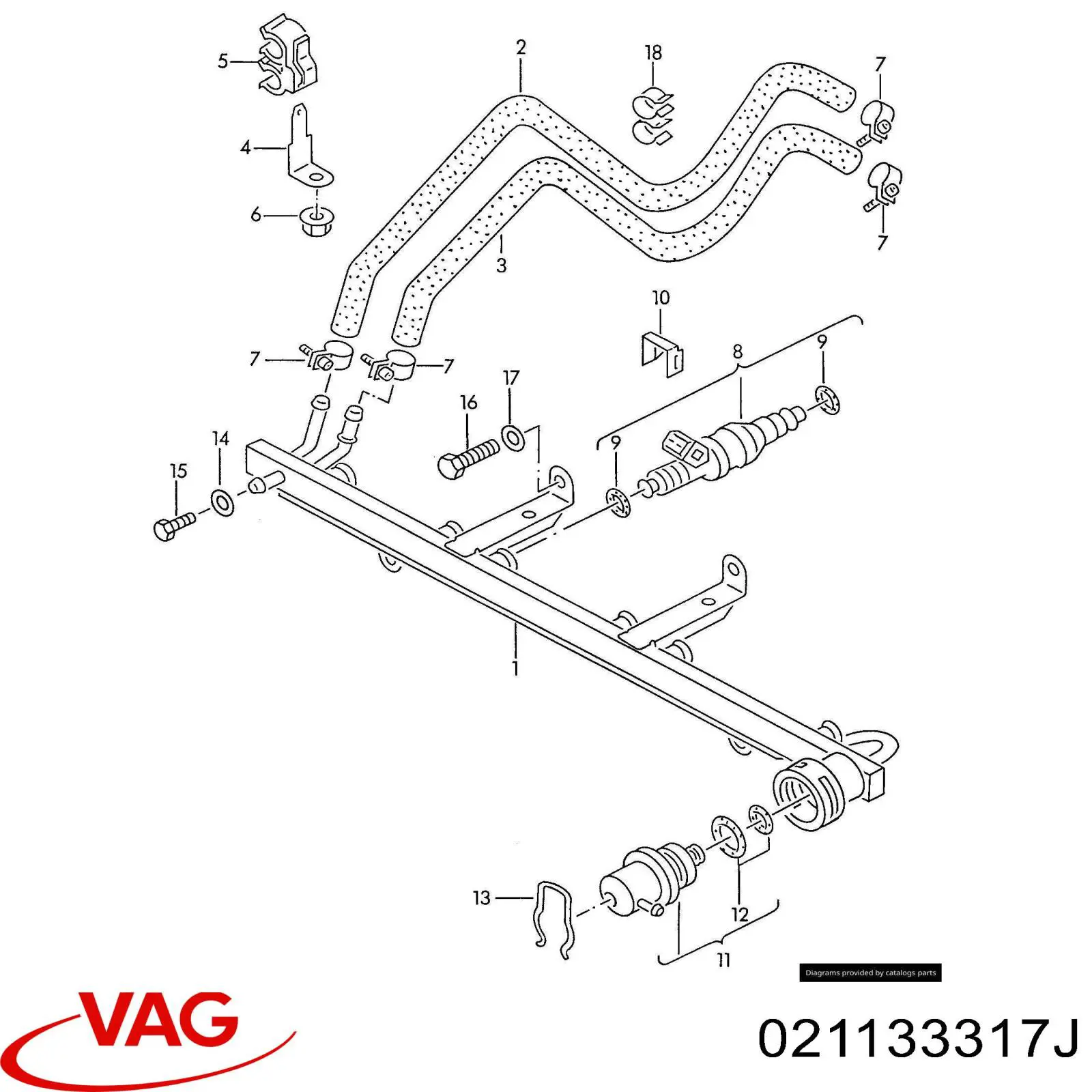 021133317J VAG Rampa de combustible