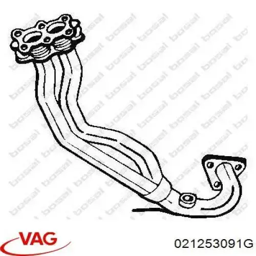 Tubo de escape delantero VAG 021253091G precio, desde  