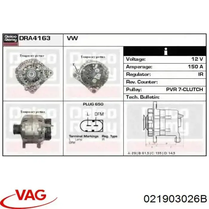 Comprar 021903026B VAG Dynamo