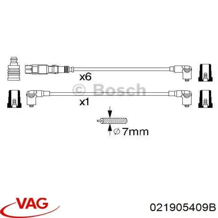 021905409B VAG juego de cables de encendido