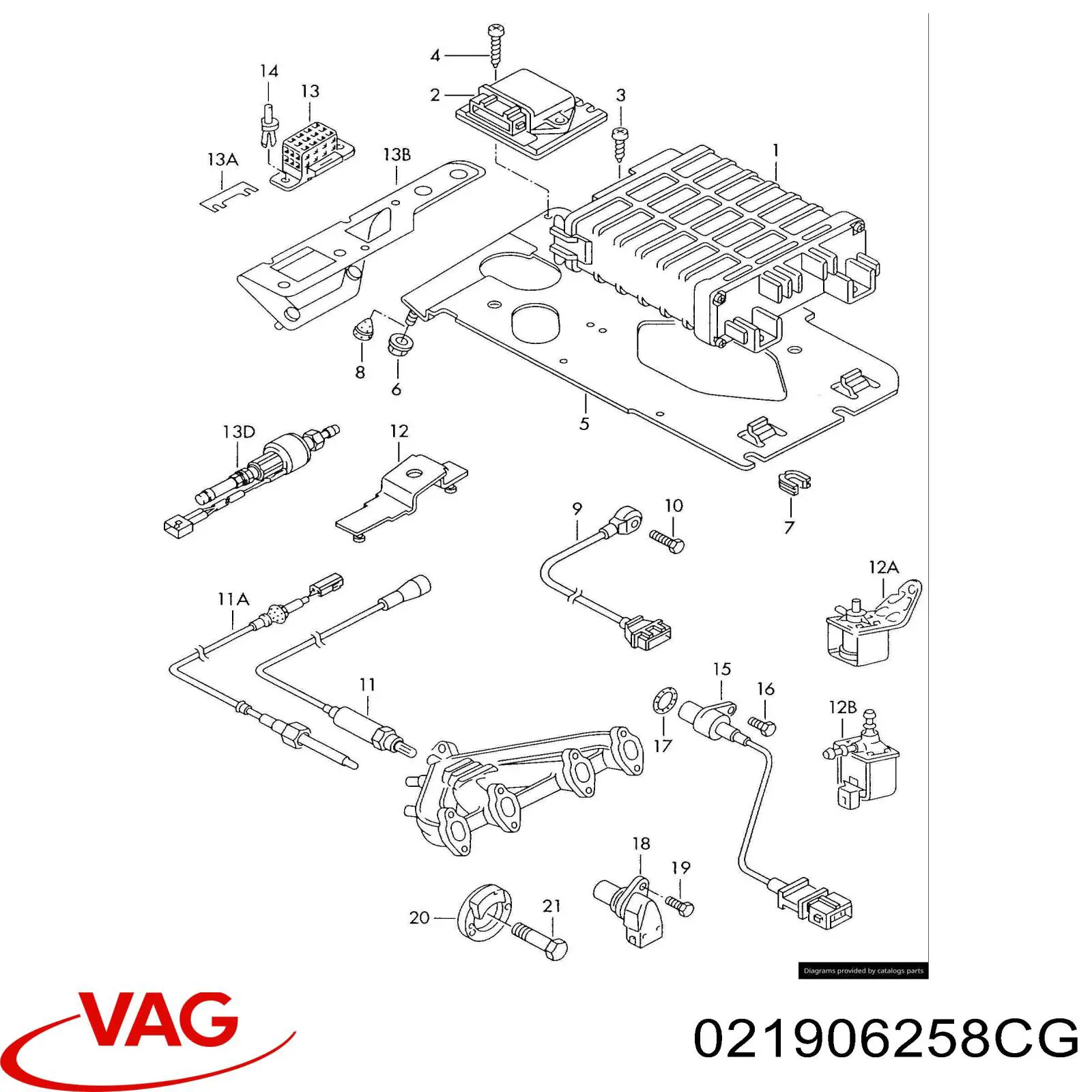 021906258CG VAG módulo de control del motor (ecu)