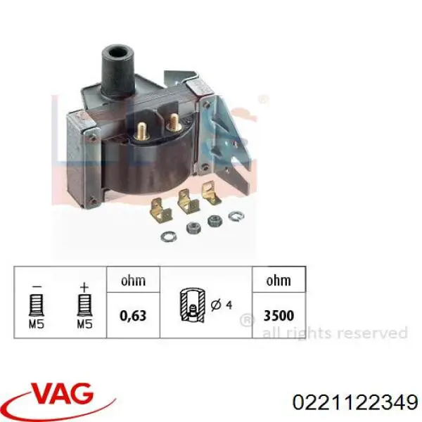 Bobina de chispa VAG 0221122349 precio, desde 28,04 EUR