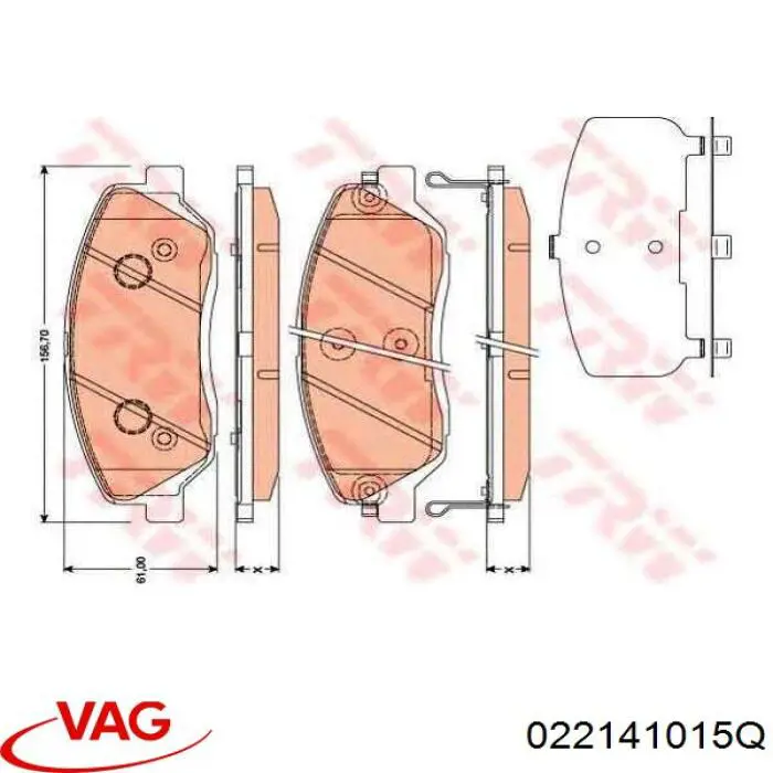 022141015Q VAG kit de embrague (3 partes)