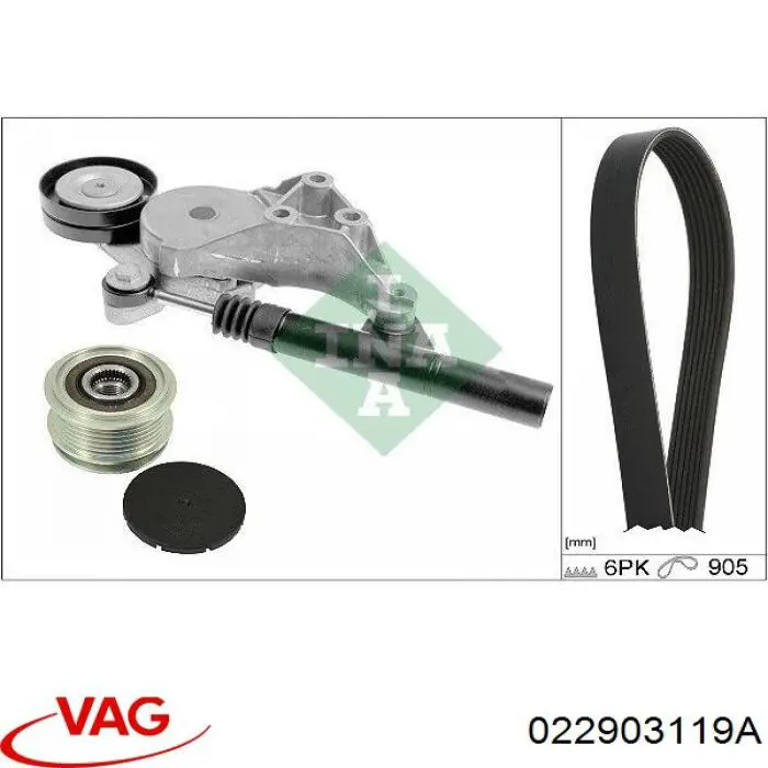 Comprar 022903119A VAG Rueda libre del alternador