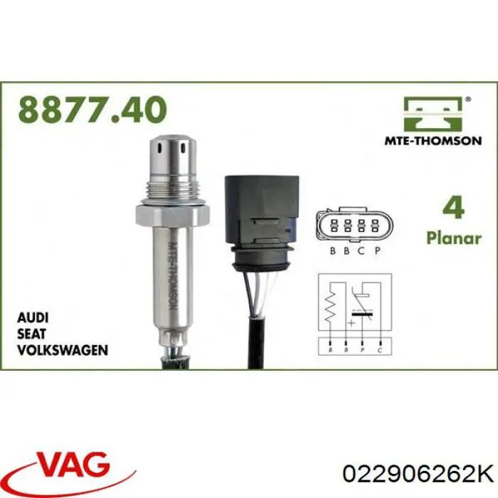 Sonda lambda de oxígeno posterior al catalizador VAG 022906262K precio, desde 78,41 EUR