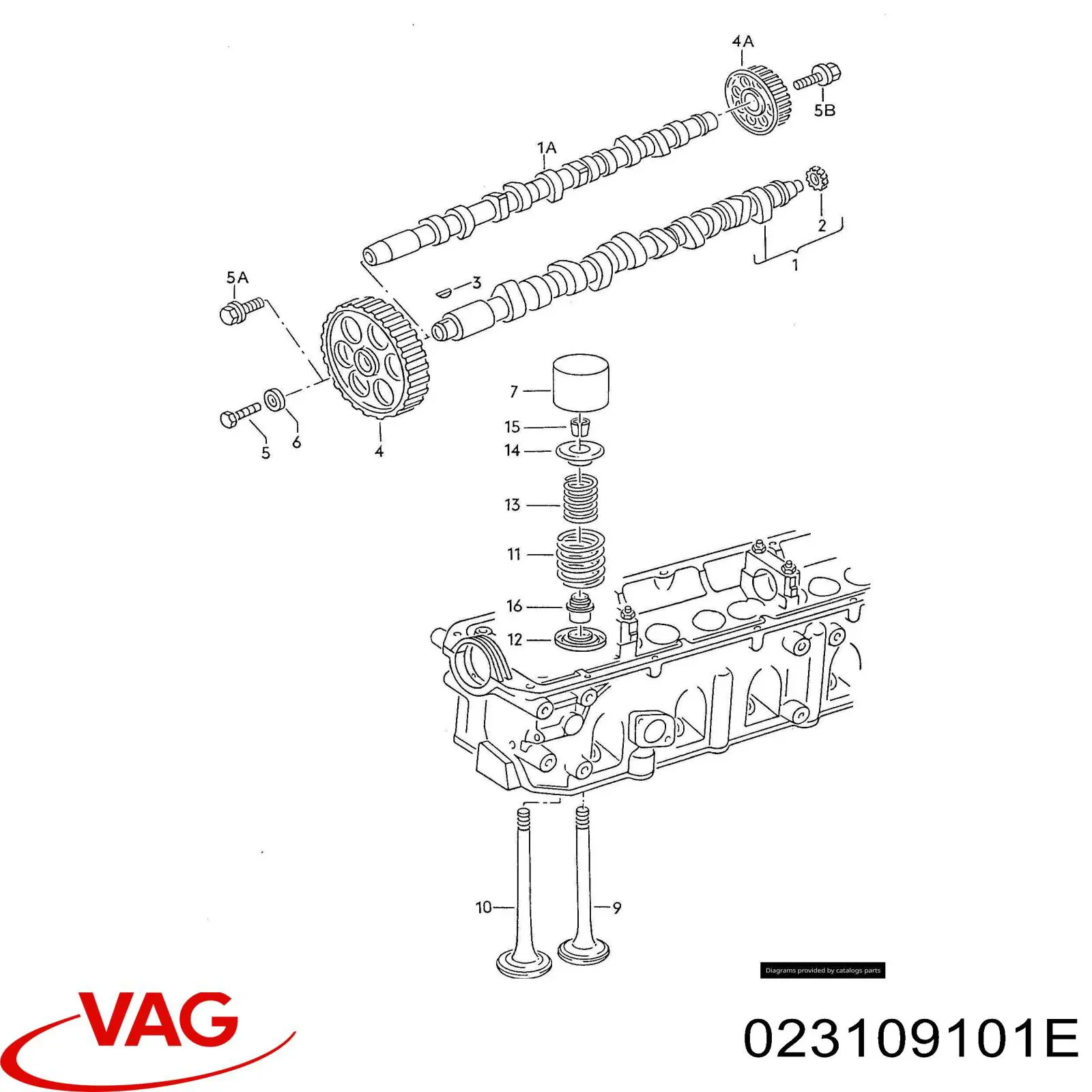 Árboles de levas VAG 023109101E precio, desde 809,15 EUR