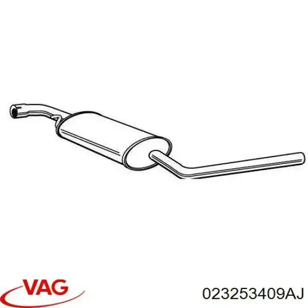 Silenciador central VAG 023253409AJ precio, desde 63,54 EUR