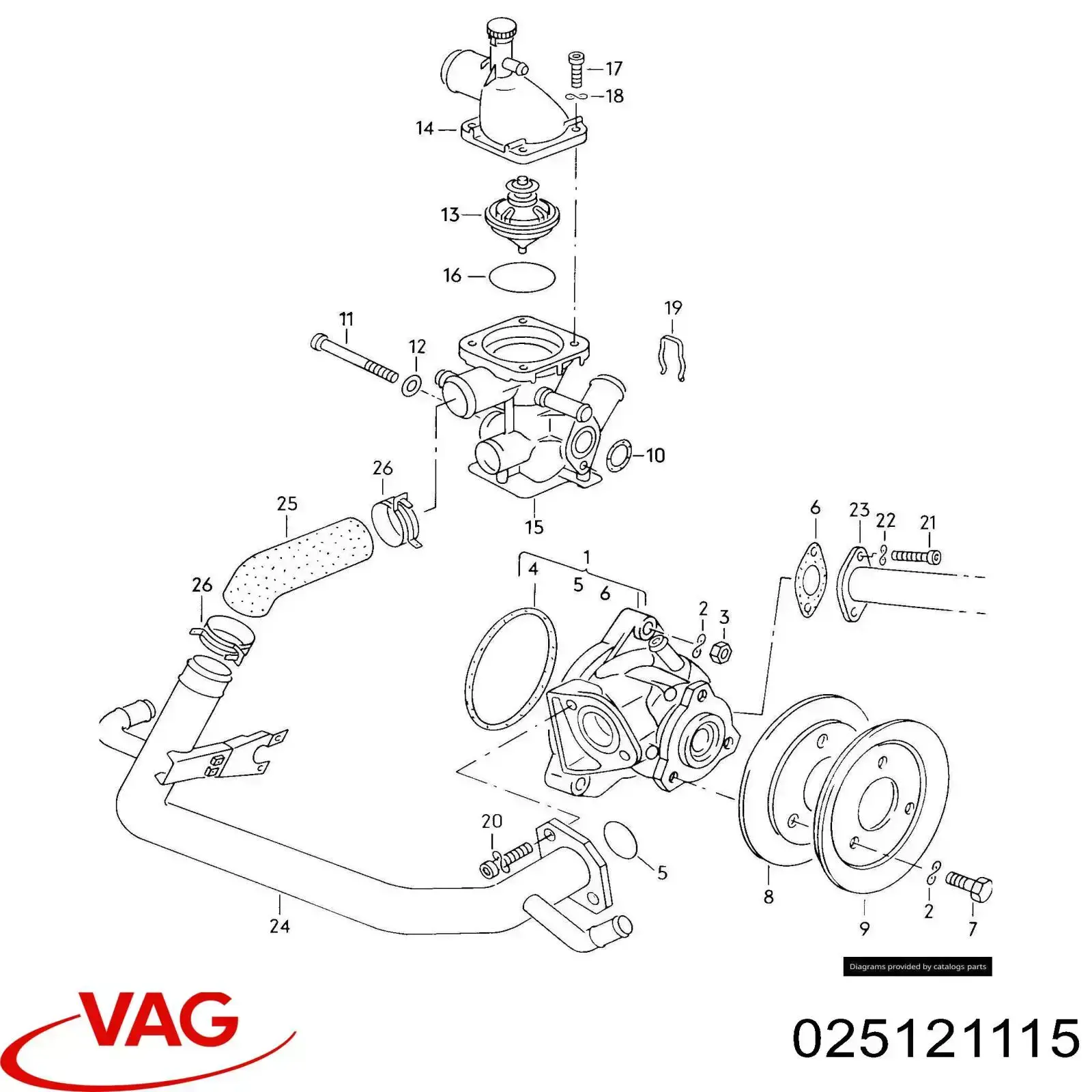 Carcasa del termostato para Volkswagen Transporter 