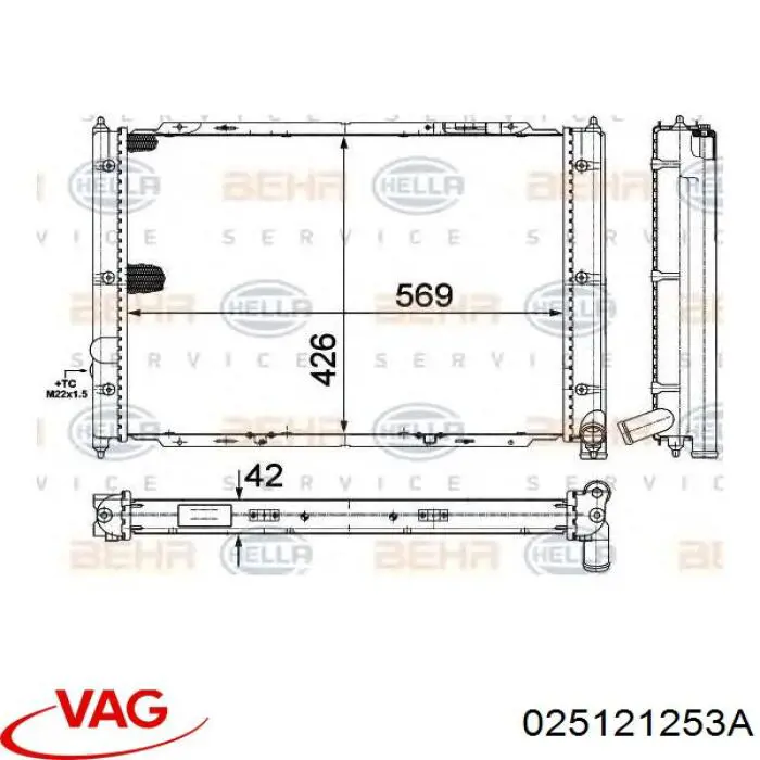 025121253A VAG radiador