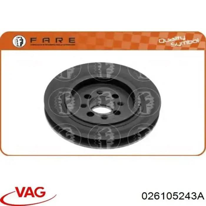 Polea del cigüeñal VAG 026105243A precio, desde 164,44 EUR