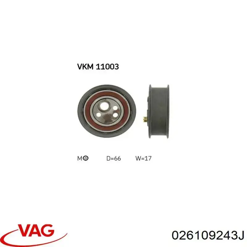 026109243J VAG Rodillo de cadena