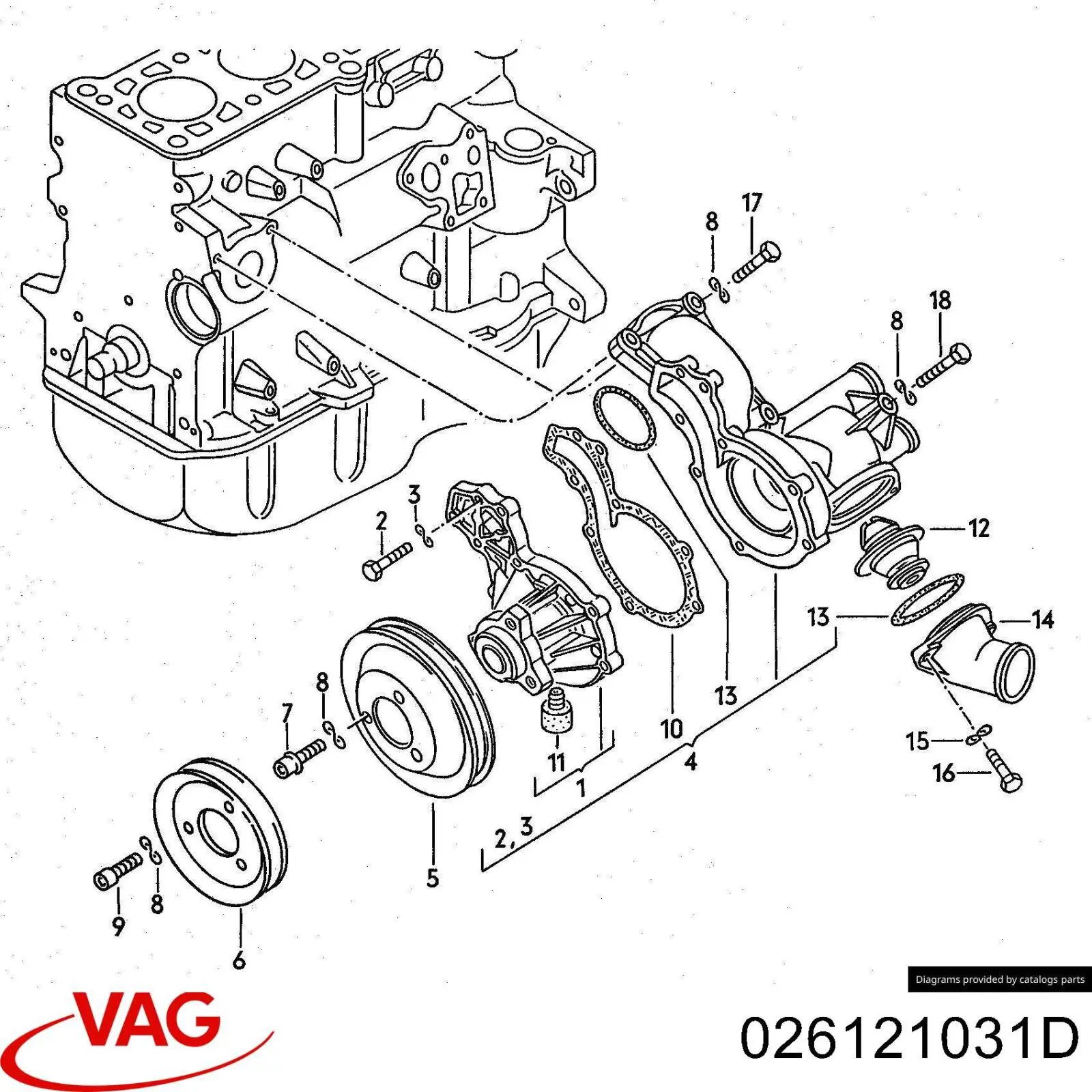 Polea de la bomba de agua VAG 026121031D precio, desde 48,86 EUR