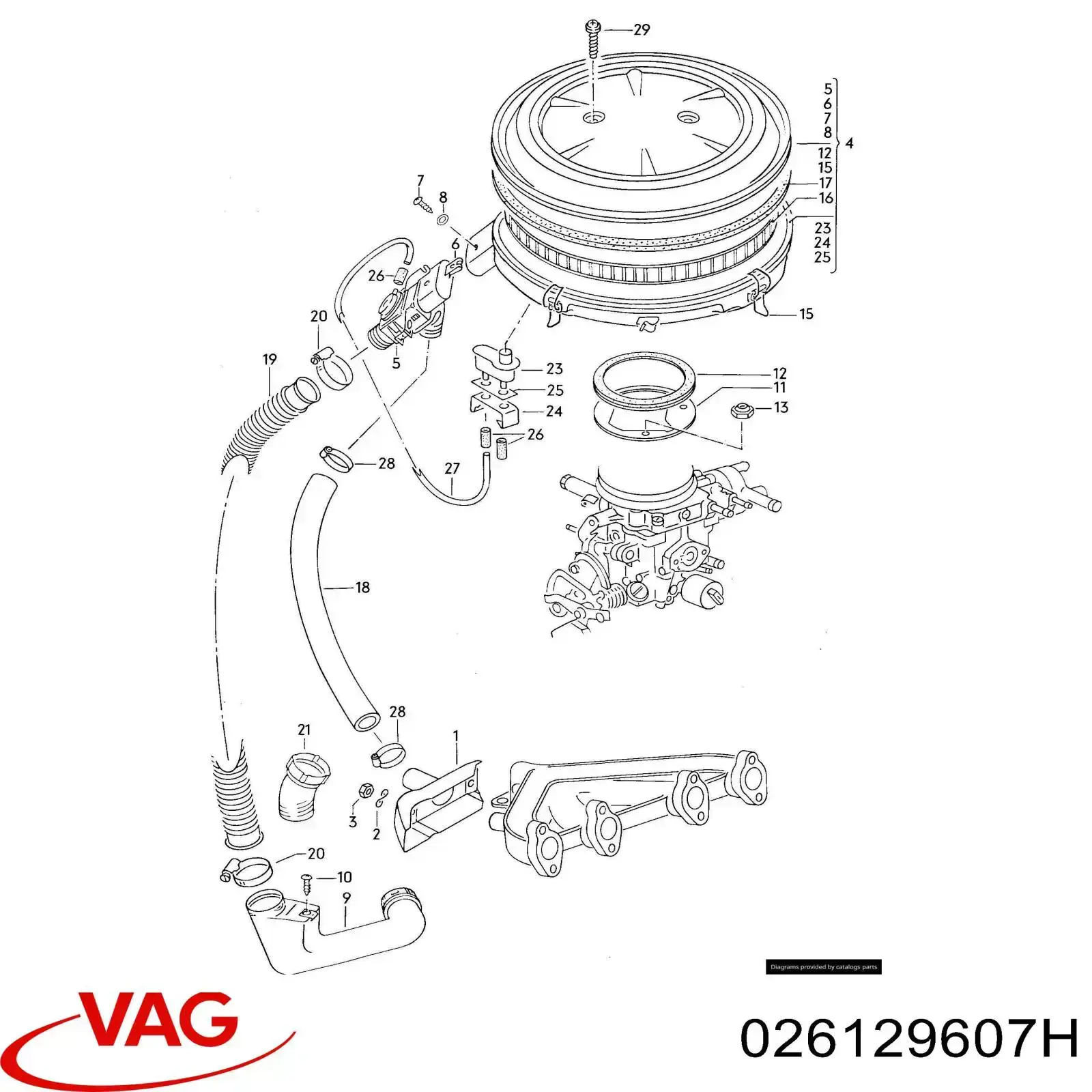 Caja del filtro de aire Audi 80 B3 sedán (89, 89Q, 8A) (1986 - 1991) precio, desde 188,20 EUR