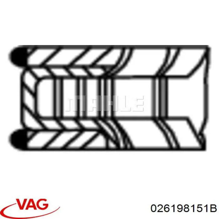 Juego de anillos de pistón para 1 cilindro, STD VAG 026198151B precio, desde 14,01 EUR
