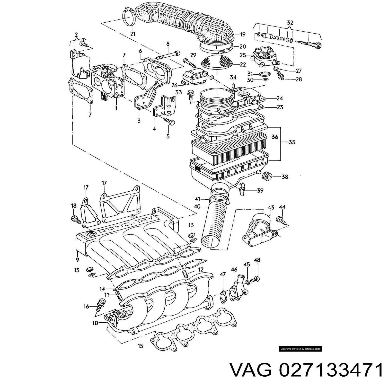 Comprar 027133471 VAG Sensor de masa de aire