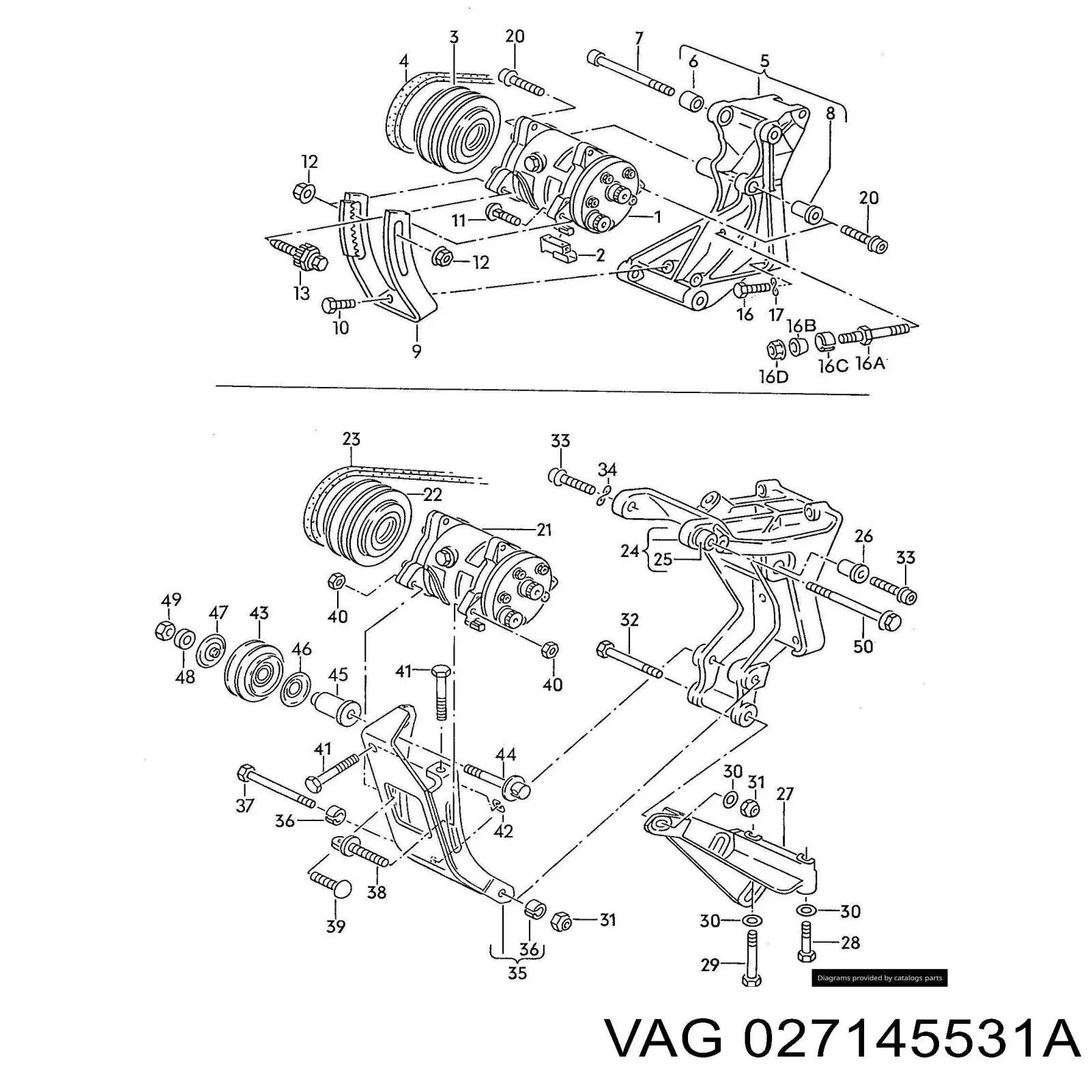 Comprar 027145531A VAG Soporte de bomba de dirección asistida