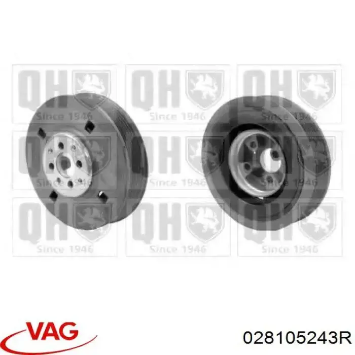 Polea de cigüeñal 028105243R VAG