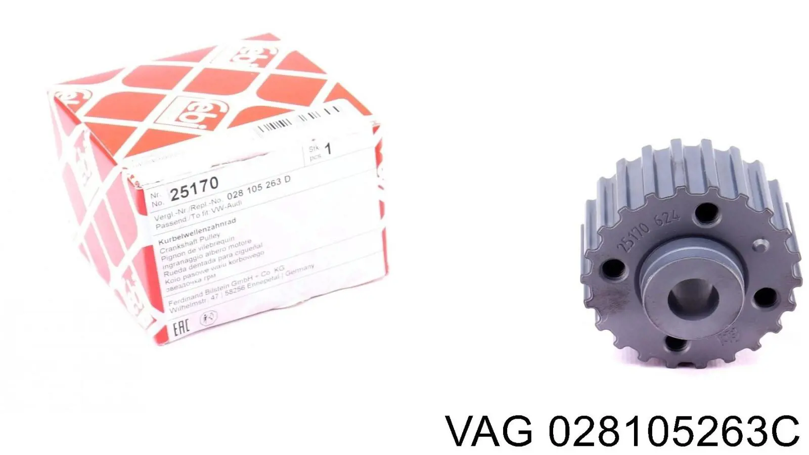 Piñón del cigüeñal VAG 028105263C precio, desde 123,78 EUR