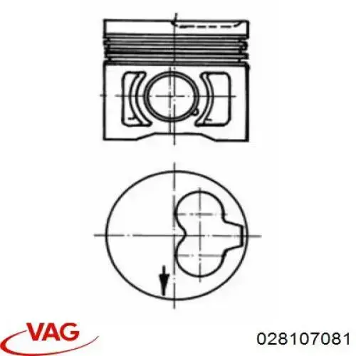 Pistón completo para 1 cilindro, segunda reparación (+0,50 mm) VAG 028107081 precio, desde 75,44 EUR