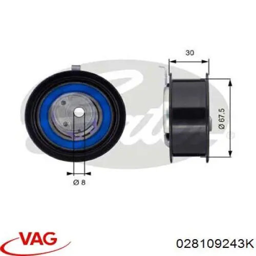 Tensor correa distribución 028109243K VAG