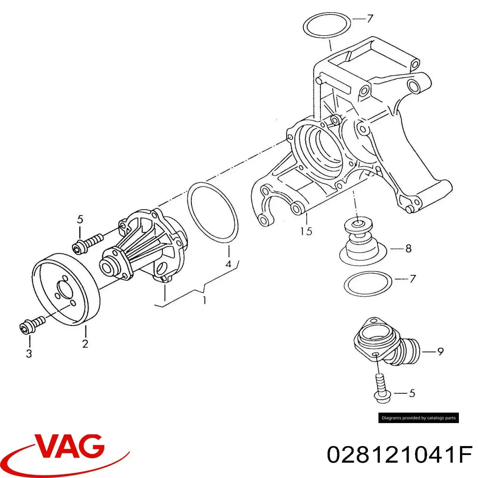 Junta de bomba de agua VAG 028121041F precio, desde 3,86 EUR