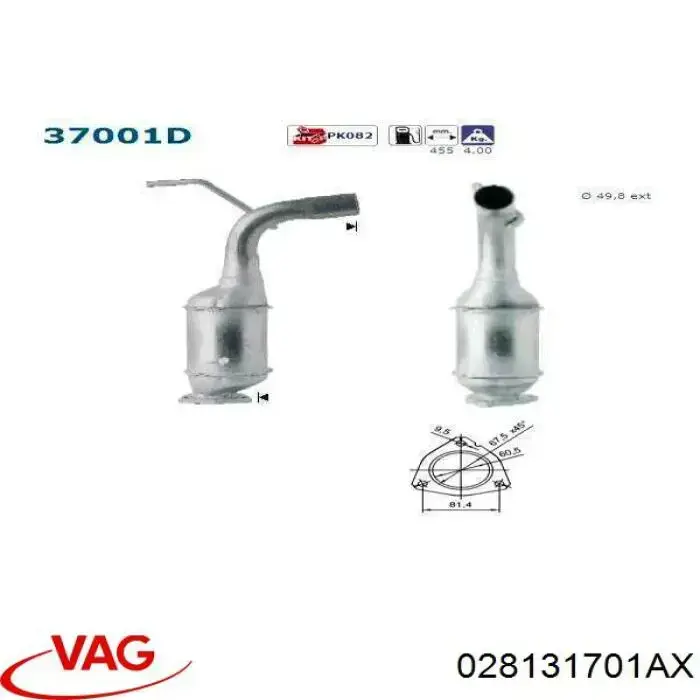 Comprar 028131701AX VAG Catalizador