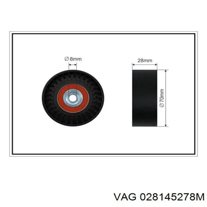 Comprar 028145278M VAG Polea tensora, correa poli V