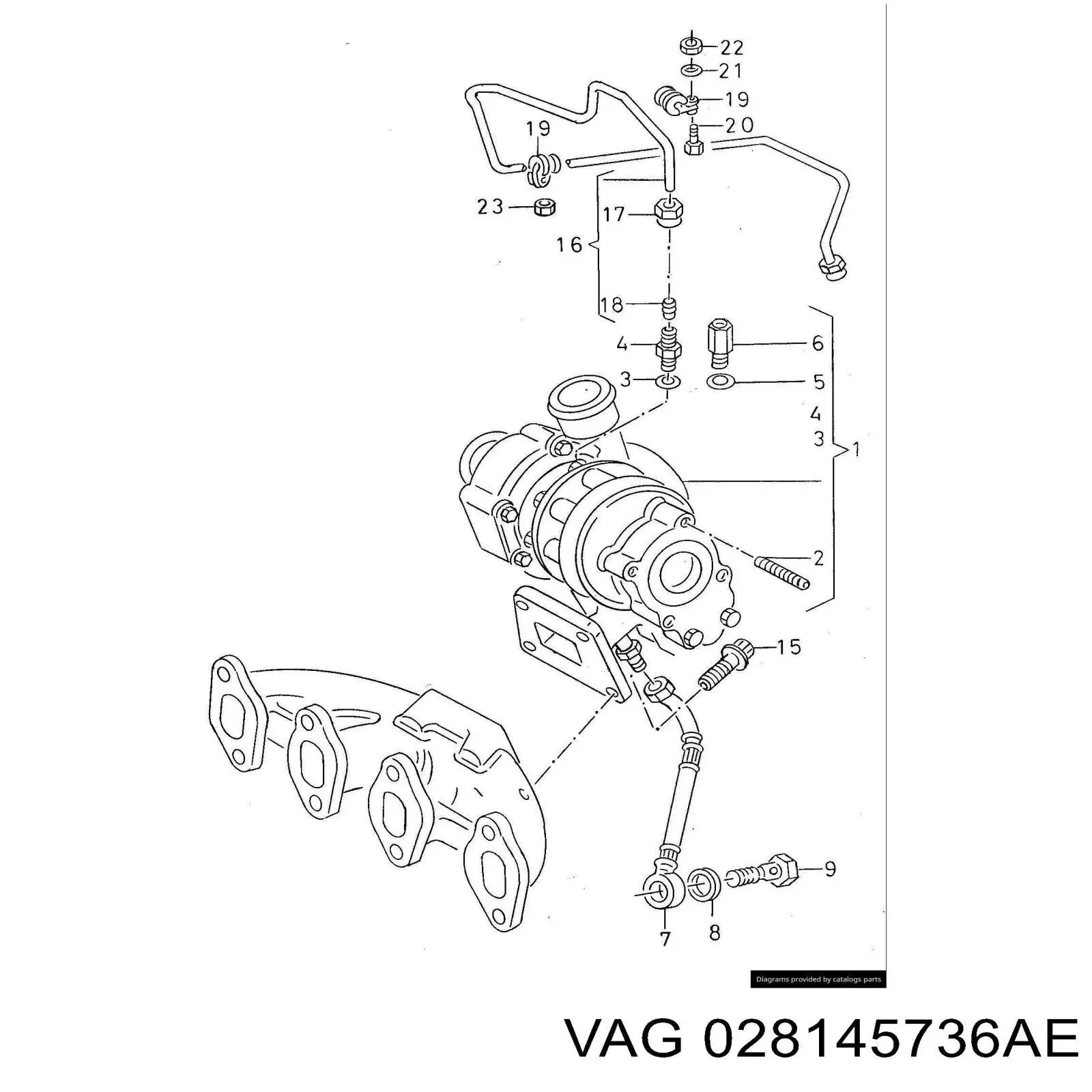 Comprar 028145736AE VAG Tubo del sistema de recirculación de gases de escape EGR